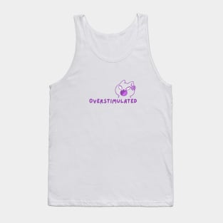 Overstimulated Cat (Purple) Tank Top